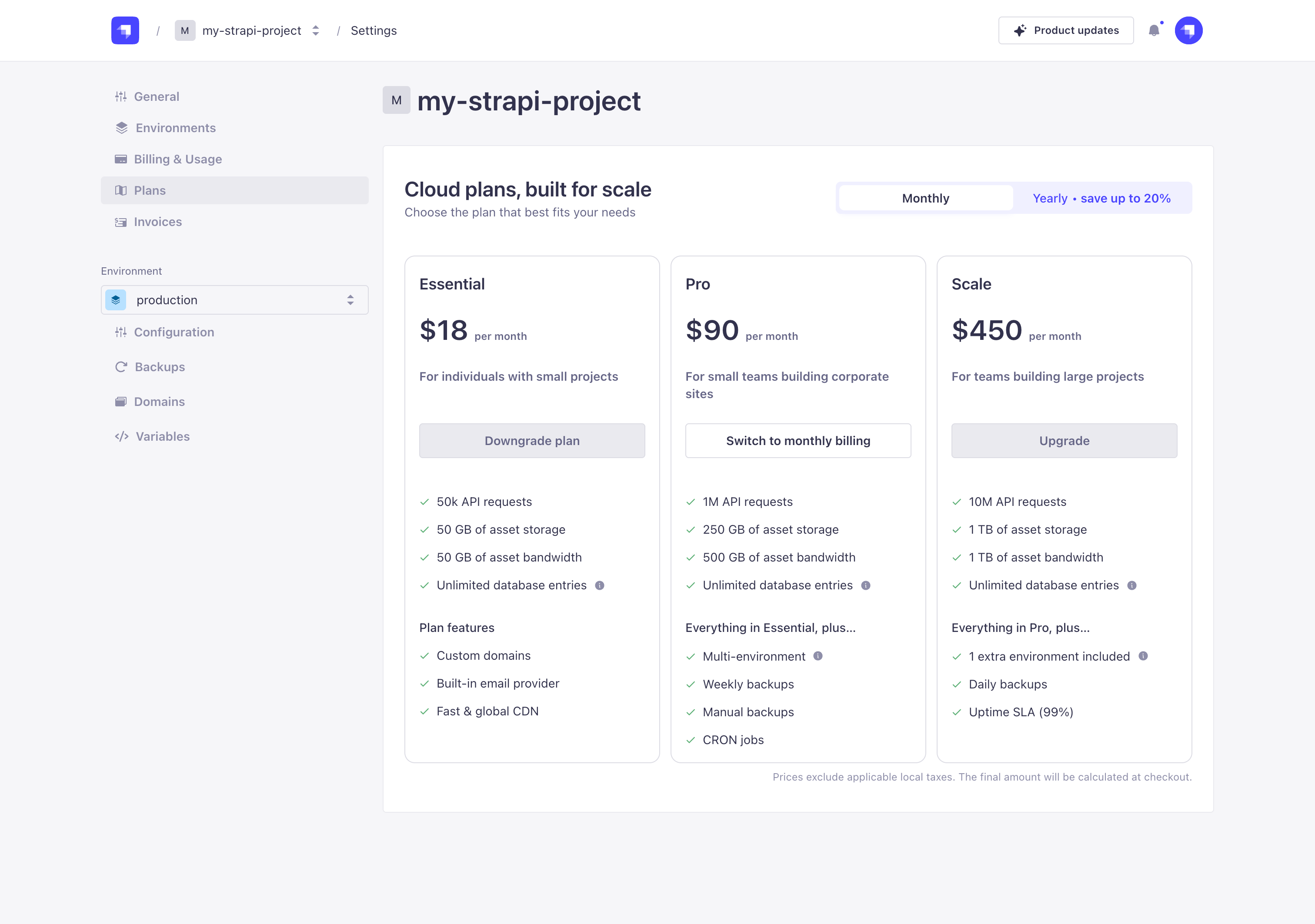 Project plans